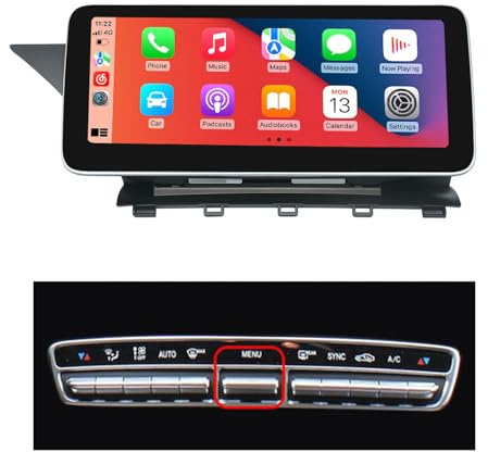Android Autoradio Mit GPS Navigation HD Bildschirm Touch Display mit Carplay Auto Radio für Mercedes-Benz GLK-Klasse X204 GLK350 GLK320 GLK300 GLK280 GLK250 GLK220 GLK200 CDi 4matic NTG 4.0 NTG 4.5