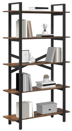 vidaXL Bücherregal 5 Ebenen 100 x 33,5 x 178 cm Holzwerkstoff