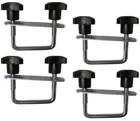 KiBcsLic 4-teiliges Dachbox-U-Bügel-Klemmen-Set aus Nylon, Mehrzweckbefestigungen, Zubehör für Auto und Transporter, 9 cm