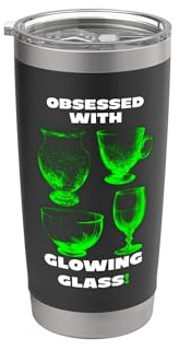 Obsesionado con el vidrio brillante! Recolección de vidrio de uranio verde Vaso térmico de acero inoxidable de doble pared