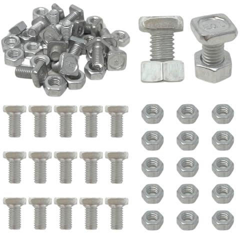 15 SQUARE High Tensile Aluminium Greenhouse Nuts & Bolts Genuine Elite Greenhouses Parts