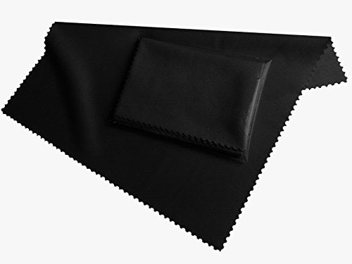 FairPrices HighTech Display Microfibra Panno di Pulizia - Nero - Lavabile (20cm x 19cm) - Microfibra per Smartphone, Lettori di eBook, Tablet PC, Occhiali