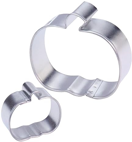 PME Pumpkin Cookie and Cake Cutters, Small and Large Sizes, Set of 2, Silver