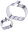 PME Pumpkin Cookie and Cake Cutters, Small and Large Sizes, Set of 2, Silver