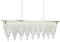 LED Hänge Decken Lampe Glas Kristall Ess Zimmer Edelstahl Pendel Luster Leuchte Searchlight 8857CC