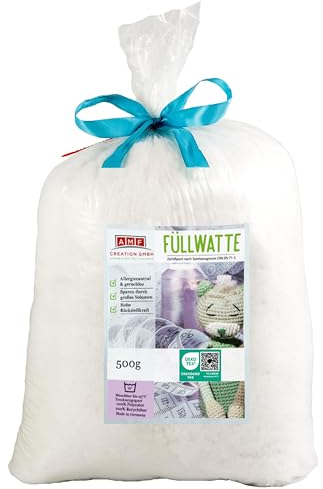 AMF Life Füllwatte, waschbar bis 95 Grad, zertifizierte Qualität, 500g