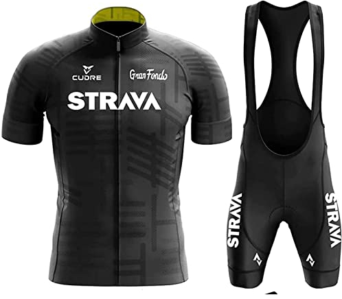 Fahrradtrikot Herren Fahrradbekleidung Set Radtrikot Kurzarmtrikot mit 9D Sitzpolster Rennrad Trikot Fahrradbekleidung Atmungsaktiv und Schnell Trockend (ON4,M)