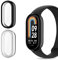 SeNool Funda Protectora para Xiaomi Mi Band 8, Cobertura Total TPU Flexible Antirrayas Funda Protectora Suave para Xiaomi Mi Band 8 (Negro + Claro)