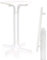 Toboli klappbarer Bistrotisch in Weiß Ø70cm runder Stehtisch Indoor/Outdoor Klapptisch 110cm hoch