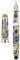 Asvine P50 Piston Fountain Pen Brown Marble Resin, Medium Nib Silver Trim Smooth Writer Collection with Pen Case Gift Set