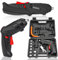 47 PCS Mini Akkuschrauber: 4.2V Akkuschrauber Klein, Akkuschrauber Set, Akku Schrauber, Electric Screwdriver, USB Akkuschrauber mit LED Licht Werkzeugkoffer für Heimprojekte Repair
