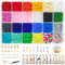 Chedin 4000 perlas de colores de 4 mm para pulseras, joyas con cuentas de cristal de colores, para enhebrar, para niños, vacaciones, cumpleaños, cuentas para hacer joyas a la moda (4 mm)