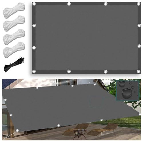 Sun Shade Sail 2.5x3.5M Rectangle Waterproof 95% UV Block Garden Sunscreen Awning Canopy with Rope Breathable Square Patio Sail Pergola for Outdoor Garden Patio Yard Lawn