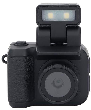 MiniDaumenkamera, 1080P HD Kleiner Videokamera Recorder mit Blitzlichtfunktion, Kompakte DV Kamera, Wiederaufladbar für Reisen, Fotoaufnahmen (64GB)