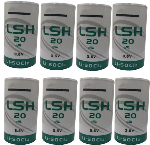 zoyfayl 「8Pack」LSH20 for LSH20 3.6V Battery for SaftLSH20 Size d 3.6V Lithium Battery, 13000mAh