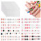 JSRQT 8 Piezas Uñas Postizas para Niños, Uñas Postizas Cuadradas Cortas de Cobertura Completa, Uñas Adhesivas de Estilo Plateado Rosa Tiras de Artificiales Uñas False Nail Tips para Niñas Arte de Uñas