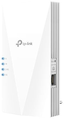 TP-Link RE580X WiFi 6 WLAN Verstärker Repeater AX1500(Dualband 1200MBit/s 5GHz + 300MBit/s 2,4GHz, MU-MIMO, Gigabit Port, kompatibel zu Allen WLAN Routern)