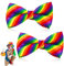 ZORTVUL 2 Stück Clown Kostüm,Regenbogen Damen Fliege Karneval Accessoires Kinder Fasching Zubehör Bunte Clowns Kostümzubehör Herren Pride Accessoire