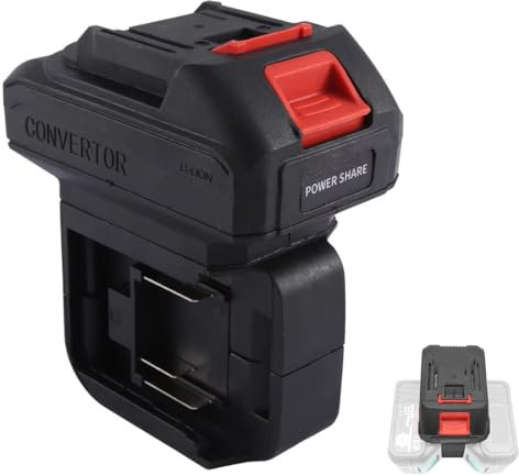 BAAQII Multi-function Battery Converter 2 In 1 Battery Adapter for Maki-ta for Impact Drill Electric Wrench Screwdriver Worklight, Dual Battery Installation