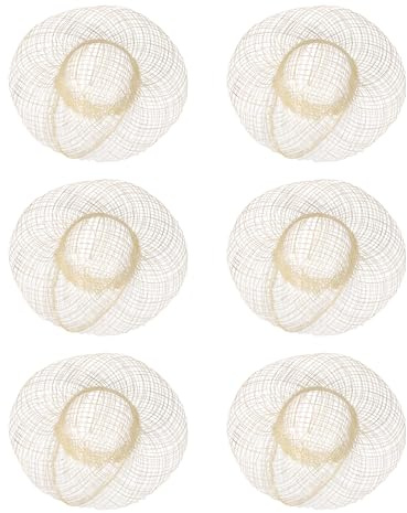 sourcing map Pcs Mini Straw Hats, Inch Knitting Miniature Doll Straw Hats Natural Small Cap for Dollhouse DIY Craft Decoration Accessories Mini House Garment Decor, Wood