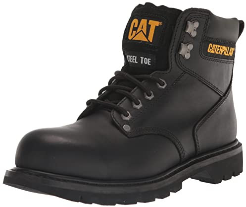 CAT Men's Second Shift Steel Toe Work Boot, Black, 13 Wide