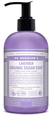 Dr. Bronner's - Organic Sugar Soap Lavender 710 ml, Black