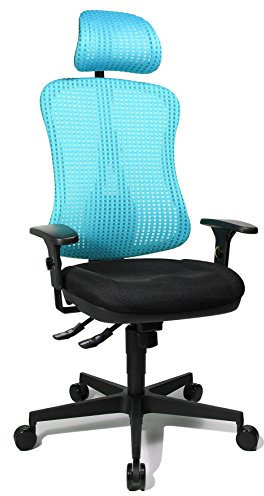 Topstar Bürodrehstuhl, Polyester, Schwarz/Blau