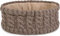 styleBREAKER Damen Strick Stirnband mit Zopfmuster und Pailletten, Fleece Futter, Haarband, Thermo Winter Headband 04026028, Farbe:Braun