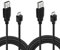 Lot de 2 câbles de chargement pour manette PS4 - 3 m - Câble de chargement et de synchronisation de données pour manette Sony Playstation 4/PS4 Pro/PS4 Slim/PS4 Slim/PS4