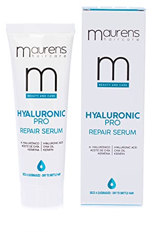 Maurens, Serum Capilar Recuperador Instantáneo, Hyaluronic Pro Repair Serum, con Ácido Hialurónico, Aceite de Chía y Keratina, Hidrata, Protege y Repara, 75 ml