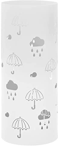 vidaXL Porte-Parapluie Design Parapluies Acier Blanc Support de Parapluies