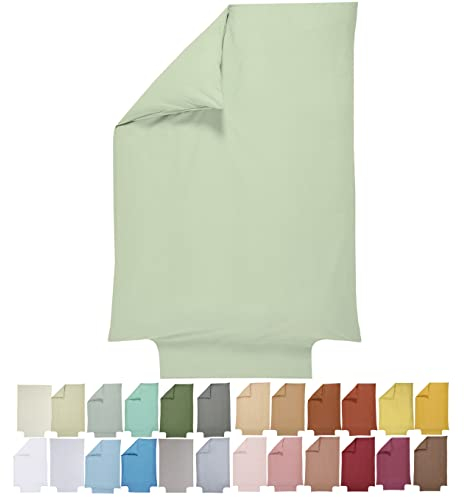 P'tit Basile - Baby Bettbezug 100x135 cm 100x140 cm für Kinderbetten - 100% Bio-Baumwolle - Mandelgrün - Hochwertige und Pflegeleichte - Zertifiziert ohne Schadstoffe Babybett Wiege 60x120 70x140 cm