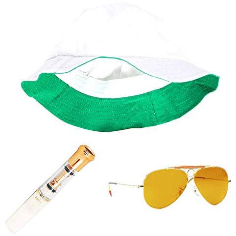 Costume Agent Halloween Las Vegas Hut Brille und Zigarettenhalter Cosplay Zubehör Set (Weiß)
