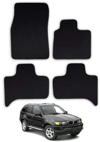 BMW X5 (1999-2006) Carpet Car Mats | Black Edge Trim Tailored Fit Floor Mats Full Coverage Protection Accessories Easy Clean Anti Slip Made in the UK
