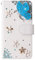 Awenroy Glitter Wallet Case for iPhone 6 Plus / 6S Plus Luxury Bling Rhinestones Diamonds Pattern and PU Leather Magnetic Flip Cover with Card Slots Holders Wallet Case - White