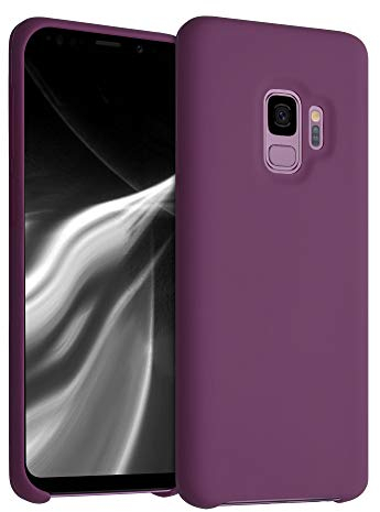kwmobile Hülle kompatibel mit Samsung Galaxy S9 Hülle - Silikon Handy Case - Handyhülle weiche Oberfläche - kabelloses Laden - Magenta Lila