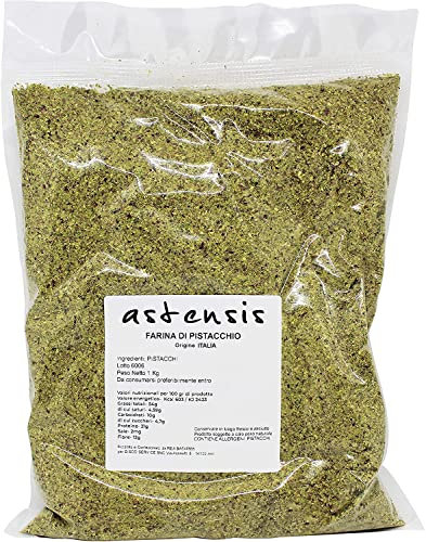 ASTENSIS Farina Pistacchio - 1000gr - Pistacchio - Sottovuoto 1 Kg - Preparazione Ricette Dolci e Salate