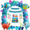 Geburtstagsdeko Meer Jungen Mädchen, Deko Unterwasserwelt Kindergeburtstag Luftballon Girlande Blau mit Ballons Meerestiere Delfin Birthday Banner Ozean Geburtstag Party Deko für Kinder