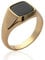 isady bijouterie en ligne argent plaque or acier Sud Mode - Simon Gold - Herren Ring Damen Ring - Siegelring - 18 Karat (750) Gelbgold - Imit. Onyx Schwarz - T 60 (19.1)