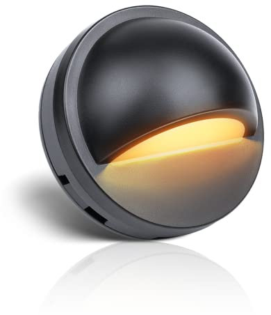 Luci a LED a bassa tensione calde, 2,5 W, luce per ringhiera per scale paesaggistiche con 18 chip LED, IP67 impermeabile per esterni, illuminazione per terrazze da giardino, 2700 K AC 12-24 V/DC 12-36