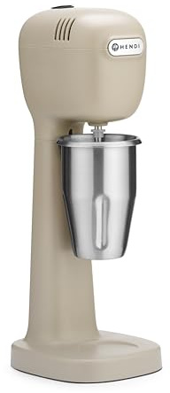 HENDI Professioneller Mixer für Getränke, BPA-frei, Belüfter für leichte Getränke, gefrorener Cappuccino, 1 Becher und 4 Rührstäbchen inklusive, 230 V/400 W, 170 x 196 x 490 mm, Karamell