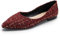 MACHSWON Womens Flat Slip on Pumps Ladies Ballet Pointed Toe Ballerina Dolly Bridal Shoes(Wine Red, Size 5)