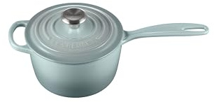 Le Creuset Enameled Cast Iron Signature Saucepan, 1.75 qt., Sea Salt