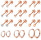 Morfetto 12 Paar Ohrringe Gold Set, Ohrstecker Chirurgenstahl 14K Vergoldet,Hypoallergene Helix Piercings Ohrstecker,Tragus Knorpel Medizinische Ohrpiercing Ohrringe für Damen Herren RoseGolden
