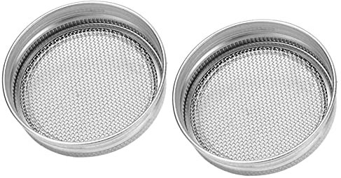 Tapa de Tarro de Germinación de Semillas, Fácil Limpieza Tapa de Tarro de Germinación Apto para Lavavajillas Acero Inoxidable para el Hogar para la Cocina(70 mm/2,8 Pulgadas)