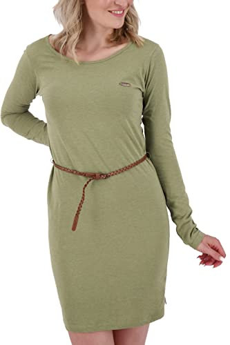 alife & kickin Damen EllinAK A Longsleeve Dress Kleid Damenkleid Freizeitkleid Sommerkleid XS-XXL, dust Melange, L