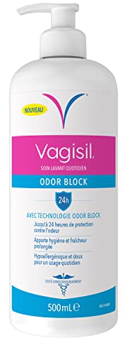 Vagisil Odor Block Soin Lavant Intime, Pour L'Hygiène Féminine Quotidienne, 24 Heures De Protection Contre Les Odeurs, Hypoallergénique, 500 ml