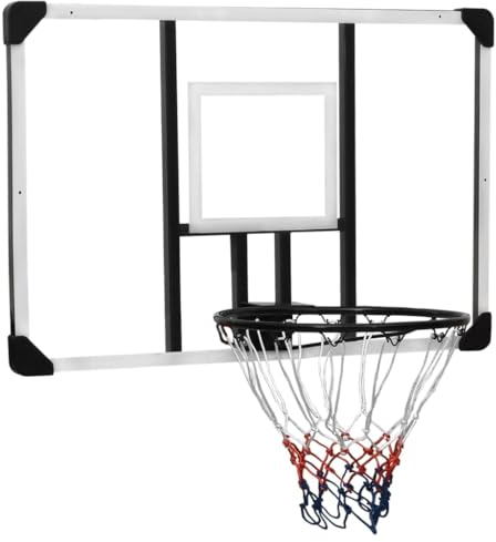 vidaXL Basketballkorb Basketball Basketballboard Basketballspiel Basketballanlage Korbanlage Basketballring Backboard Transparent 106x69x3cm Polycarbonat
