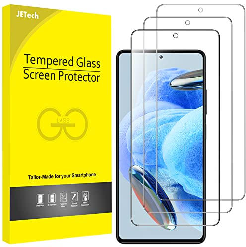 JETech Protector de Pantalla para Xiaomi Redmi Note 12 Pro 5G / Note 12 Pro+ Plus 5G, 9H Cristal Vidrio Templado, Resistente a los Arañazos, HD Transparente, 3 Unidades