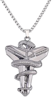 YAHOYA Basketball Fan Memorial Halskette Anhänger Viper Mamba Kreuz Halskette Jungen und Mädchen Schmuck Trendige Matching